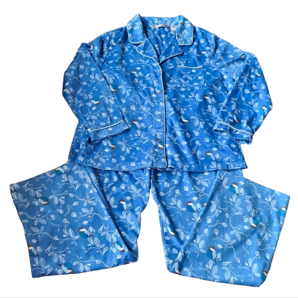 🌟3/$40 Sale!Mix & Match🌟Jasmine Rose Cozy 2 Piece Pajama Set With Birds